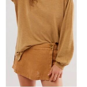 Free People Tan Mini Skirt